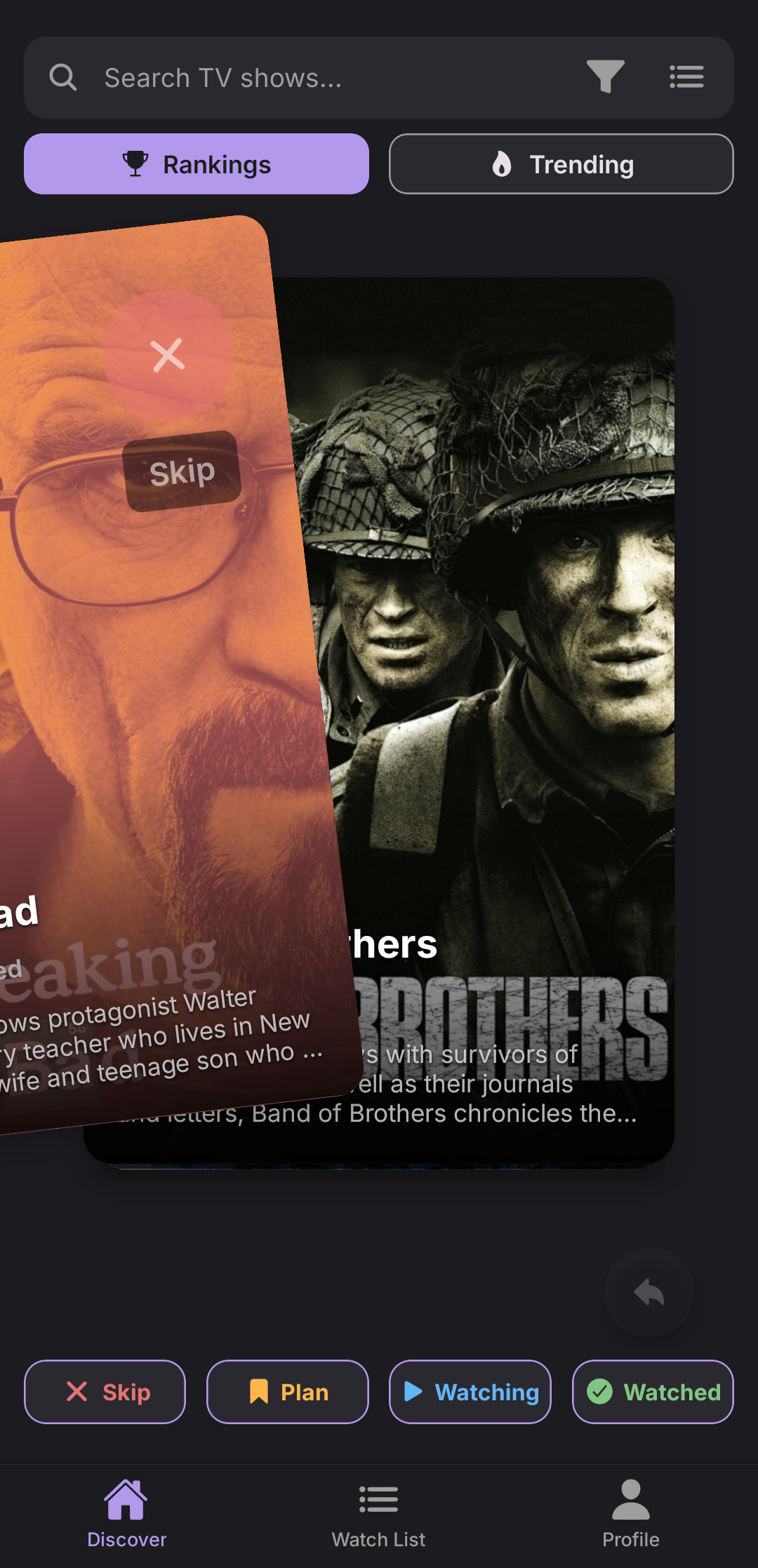 AnySwipe Discovery Swiping